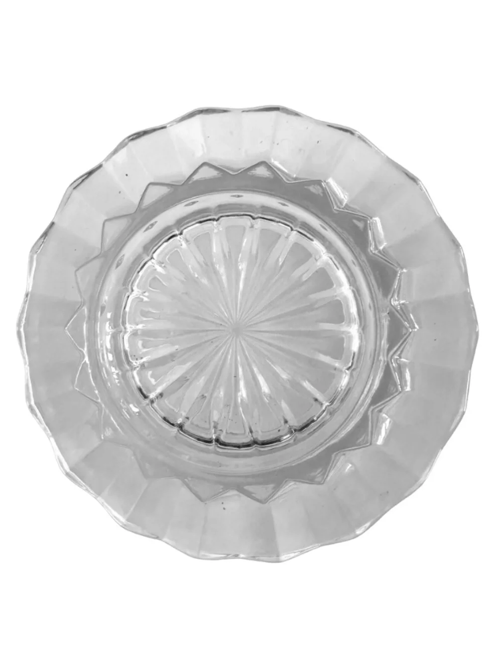 MIKASA Clear Glass Crystal Round Butter Dish 3.5” w/ Lid Salina Pattern